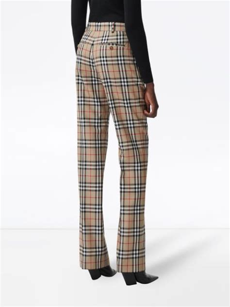 Burberry Hose Mit Kariertem Besatz 